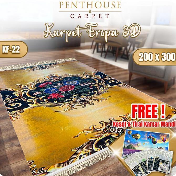 Karpet PENTHOUSE Karpet 3D Karpet Lantai Fantasi 200x300 Karpet Modern Minimalis Free Tirai