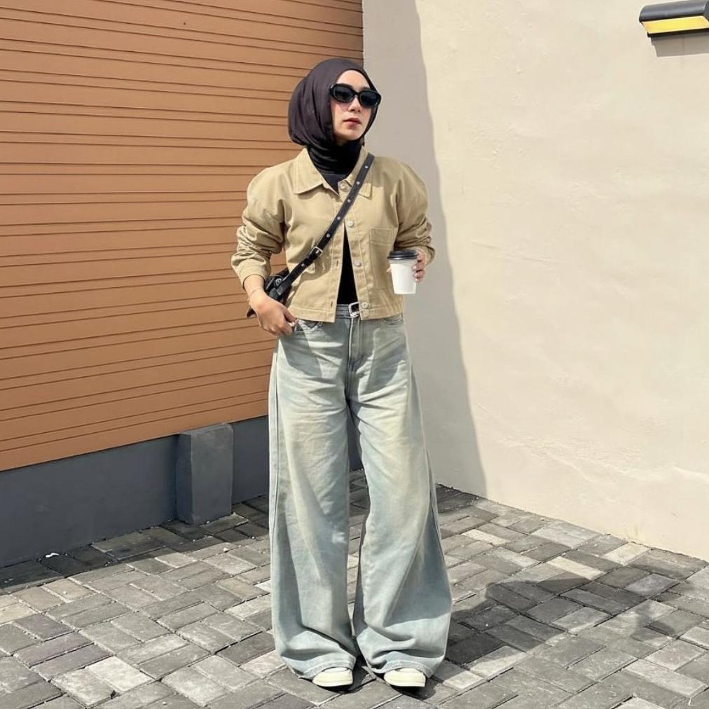 BIG PROMO JAKET CROP FUJI OVERSIZED L - XL / STREETWEAR OUTER