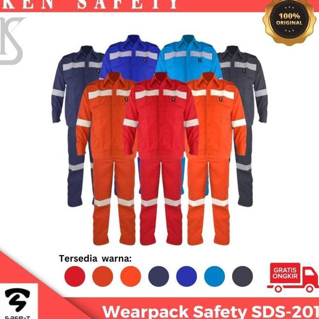 Weaa Safety Seragam Kerja Baju Kerja Setelan Coverall Safet 1 Set