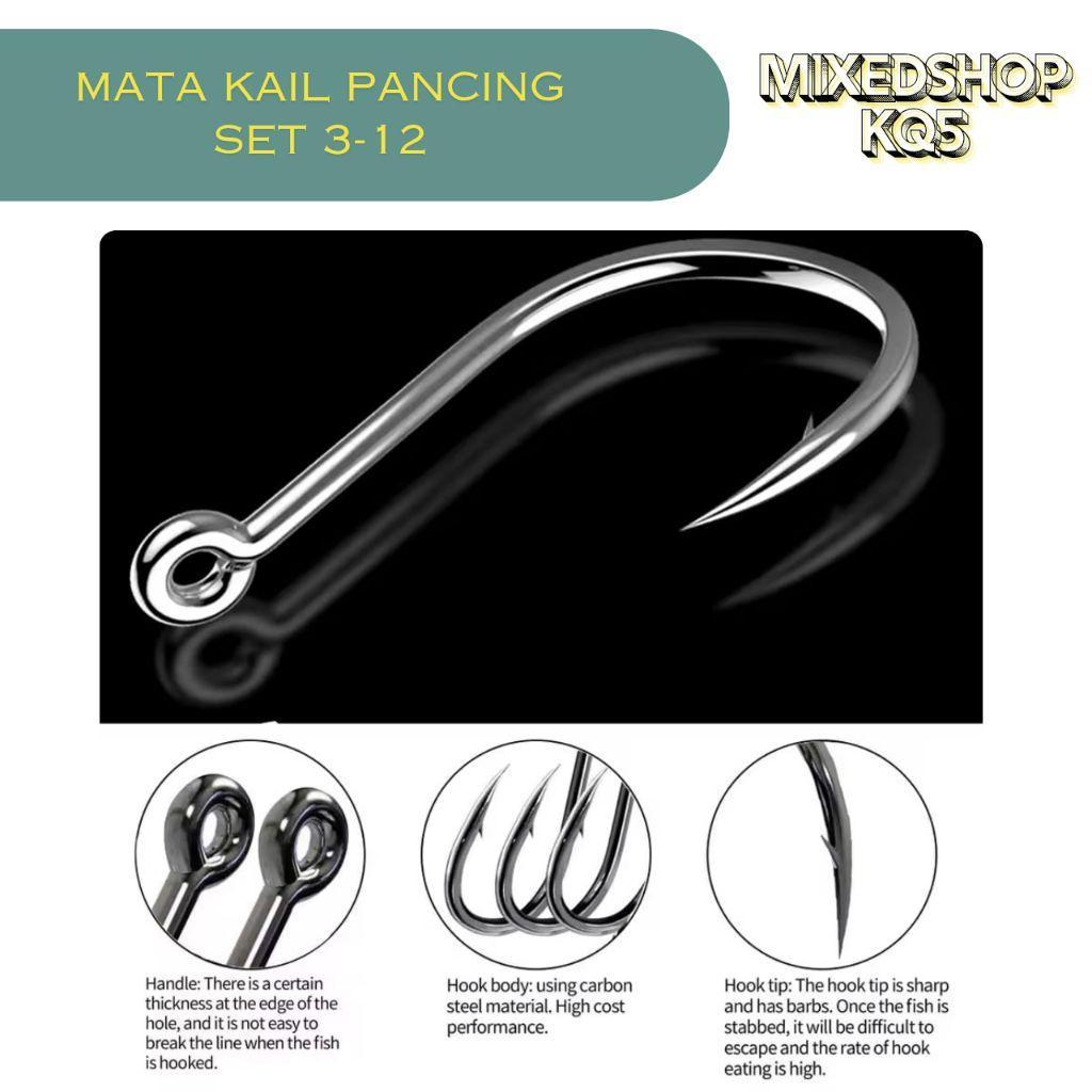 Mata Kail Pancing Set 3-12 || Kail Pancing Set 100Pcs / 70 Pcs || Kail Pancing