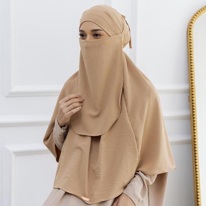 Veil- Lozy Hijab - Halima French Khimar (Khimar Instan Cadar Syari Multifungsi) Airflow Muslim Kerud