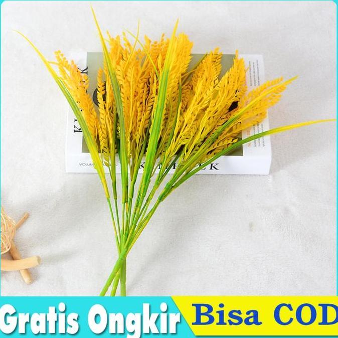 SWALLOWTAIL Tanaman Artificial Daun Padi Plastik Imitasi Dekorasi Hias Rumah Wheat Gandum Bunga Ilal