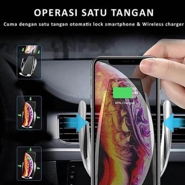 JHONXIE Wireless Charging Mobil Dudukan Ponsel Pintar Tempat Charger hp Mobil