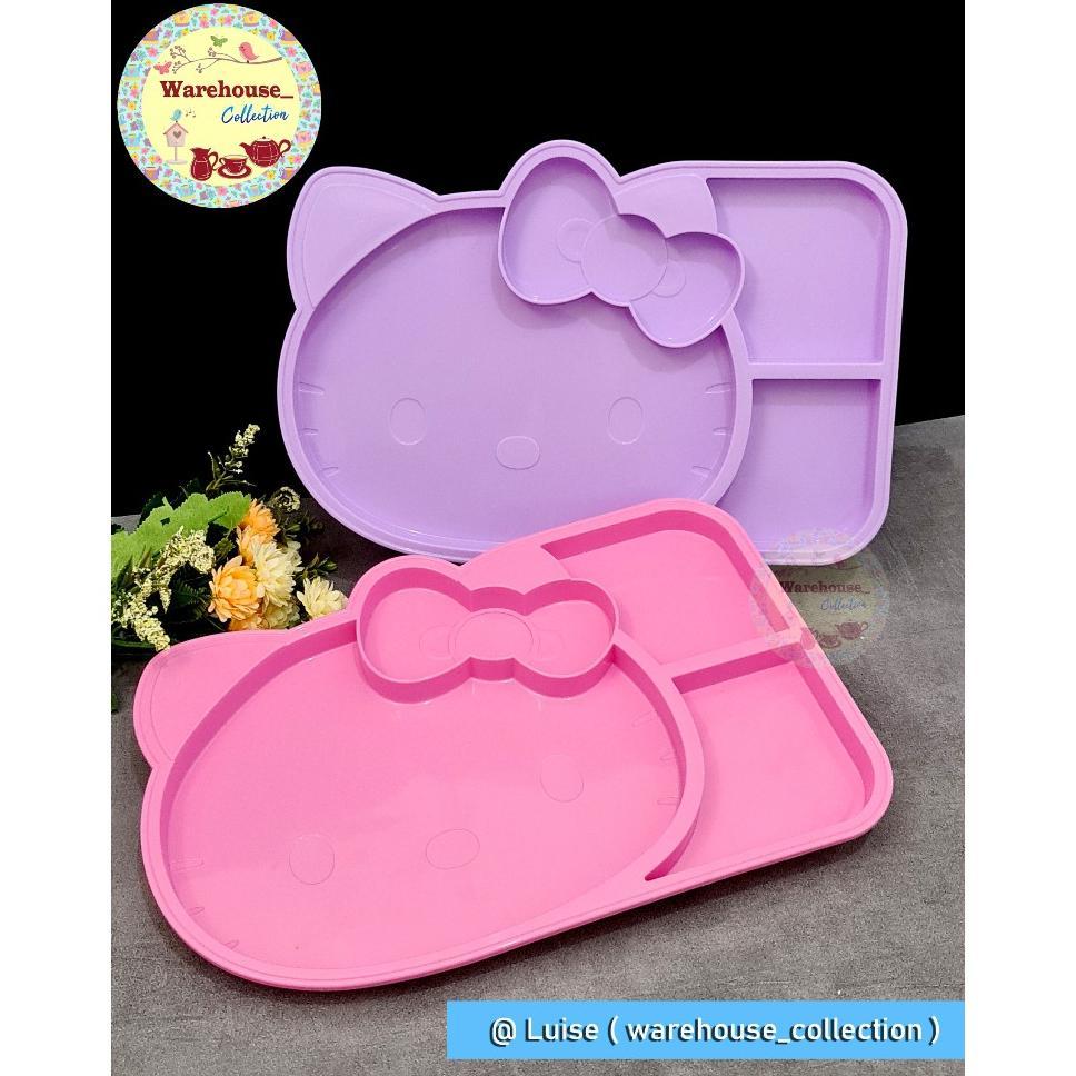 Piring plastik baby segi Dessert Plate 12" inch  hello kitty / piring hello kitty technoplast