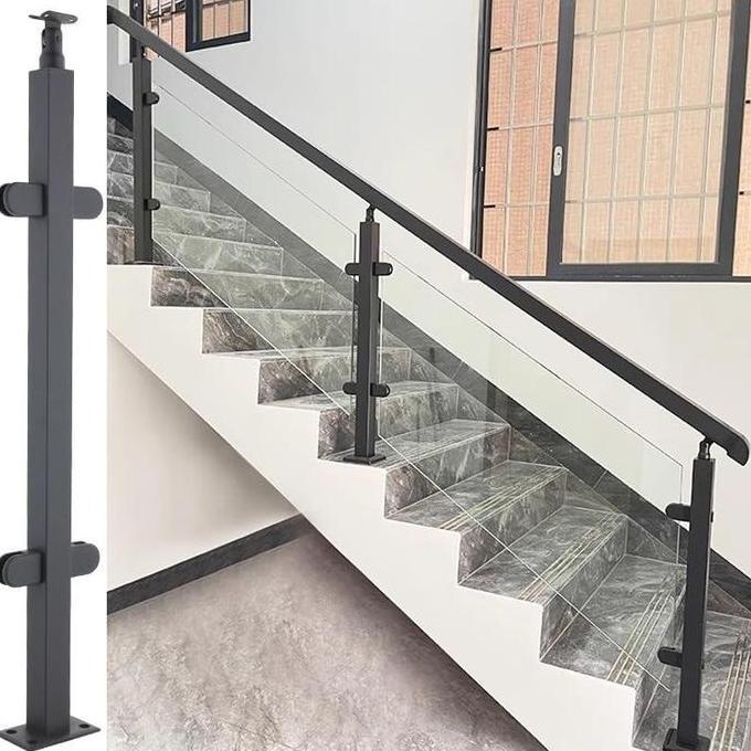 JHONXIE Tiang Railing Kaca Minimalis Dengan Klip Kaca Railing Tangga Stainless