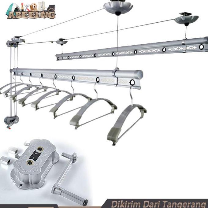 CIEN Jemuran Baju Lifting Alumunium Jemuran Langit Clothes Rack Lifting