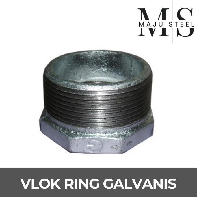 Vlok Ring Besi Galvanis 3" x 2" - Verlop Bushing Reducer Drat Inch