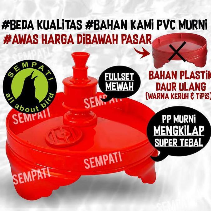 Tebok Lovebird Pvc Plus Pion Tebok Anti Pecah Untuk Sangkar Kandang Lovebird Bulat Kapsul Burung Lov