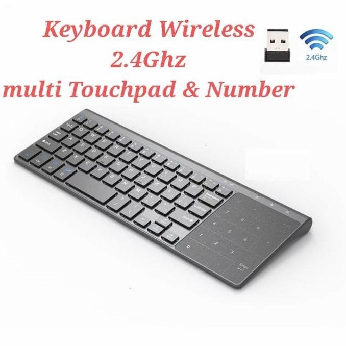 2.4GHZ WIRELESS MINI KEYBOARD TOUCHPAD TOMBOL ANGKA X136 NOT LOGITECH HARGA SPESIAL