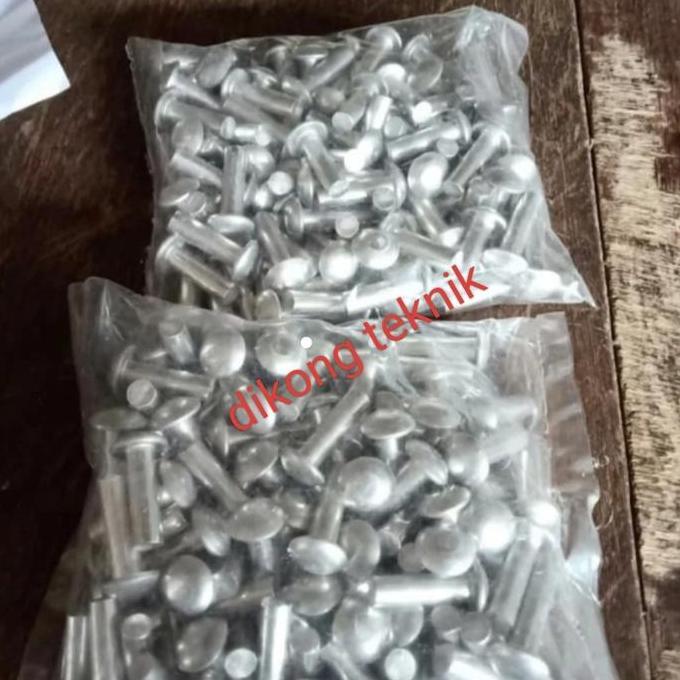 Paku Keling Alumunium M6 x 20mm-Paku Keling 6mm Panjang 20mm (1000pcs)