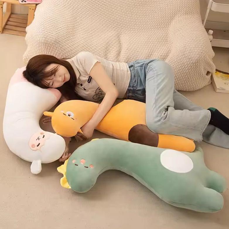Bantal Guling Karakter Jumbo 55cm | Boneka Alpaca Dino Jerapah | Hadiah Anak