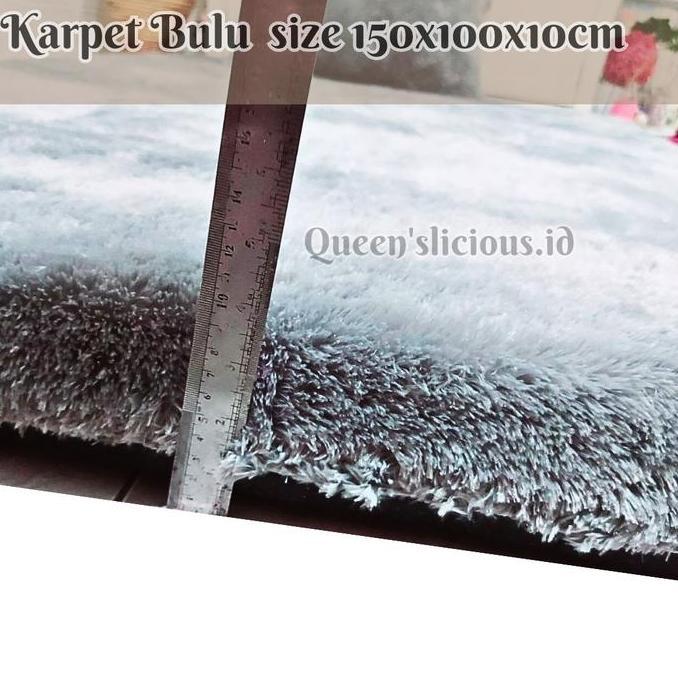 Karpet Bulu/Kasur Lantai Size 150x100cm tebal 10 cm+ Bonus Bantal