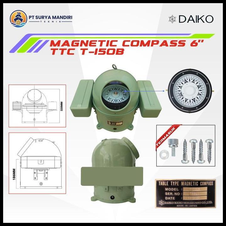 New Product Magnetic Compass 6" Ttc T150B Daiko / Kompas Magnet 6" T150B Daiko