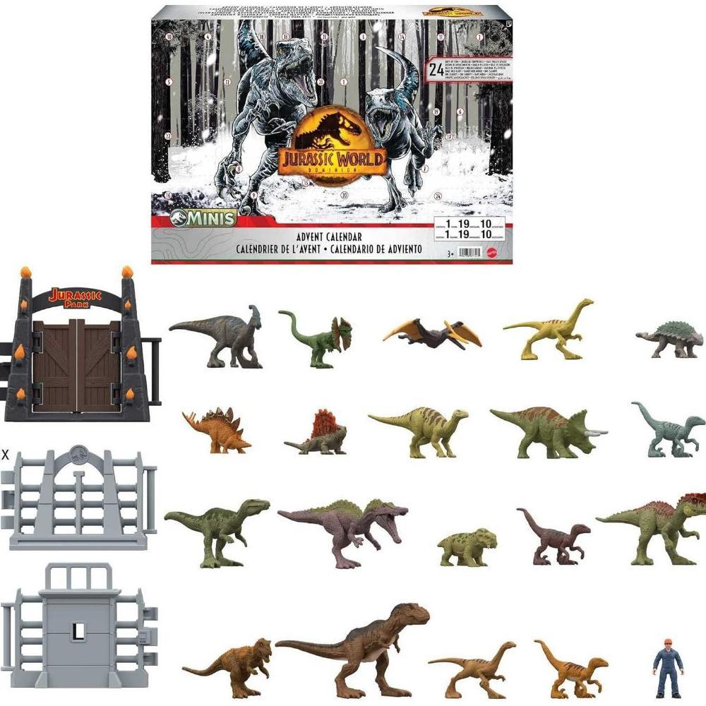 Jurassic World Dominion Holiday Advent Calendar Daily Surprise Gifts Include Mini Toy Dinosaurs