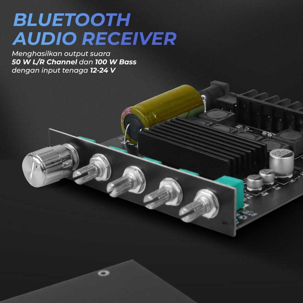 ZK Audio Bluetooth Audio Receiver 5.0 Amplifier 2.1 50Wx2+100W - ZK-TB21