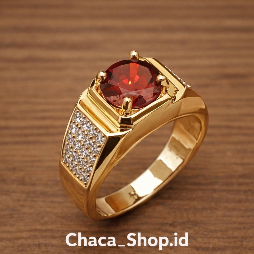 Original Cincin Pria Batu Alam Terbaru Cincin Titanium Elegan & Kuat | Batu Akik Fashion Maskulin