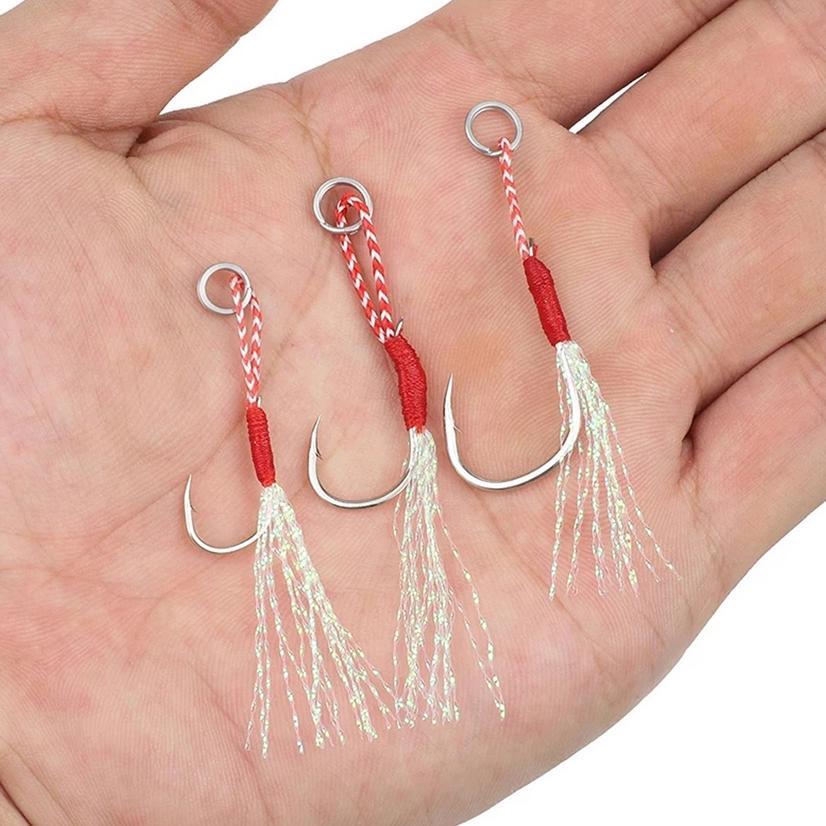 Double Assist Hook Jigging/Single Assist Hook Fishing Jig Assist Jig Fishing Hook Hi-Carbon Steel As