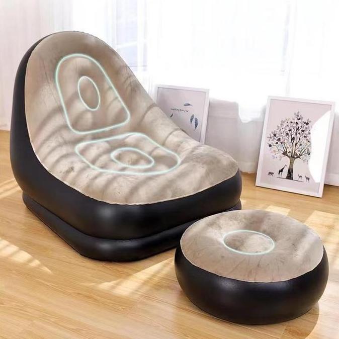 PROMO DISKON - Sofa Santai Angin Kursi Santai Dengan Sandaran Kaki - Sofa Malas Empuk (Juga Tersedia