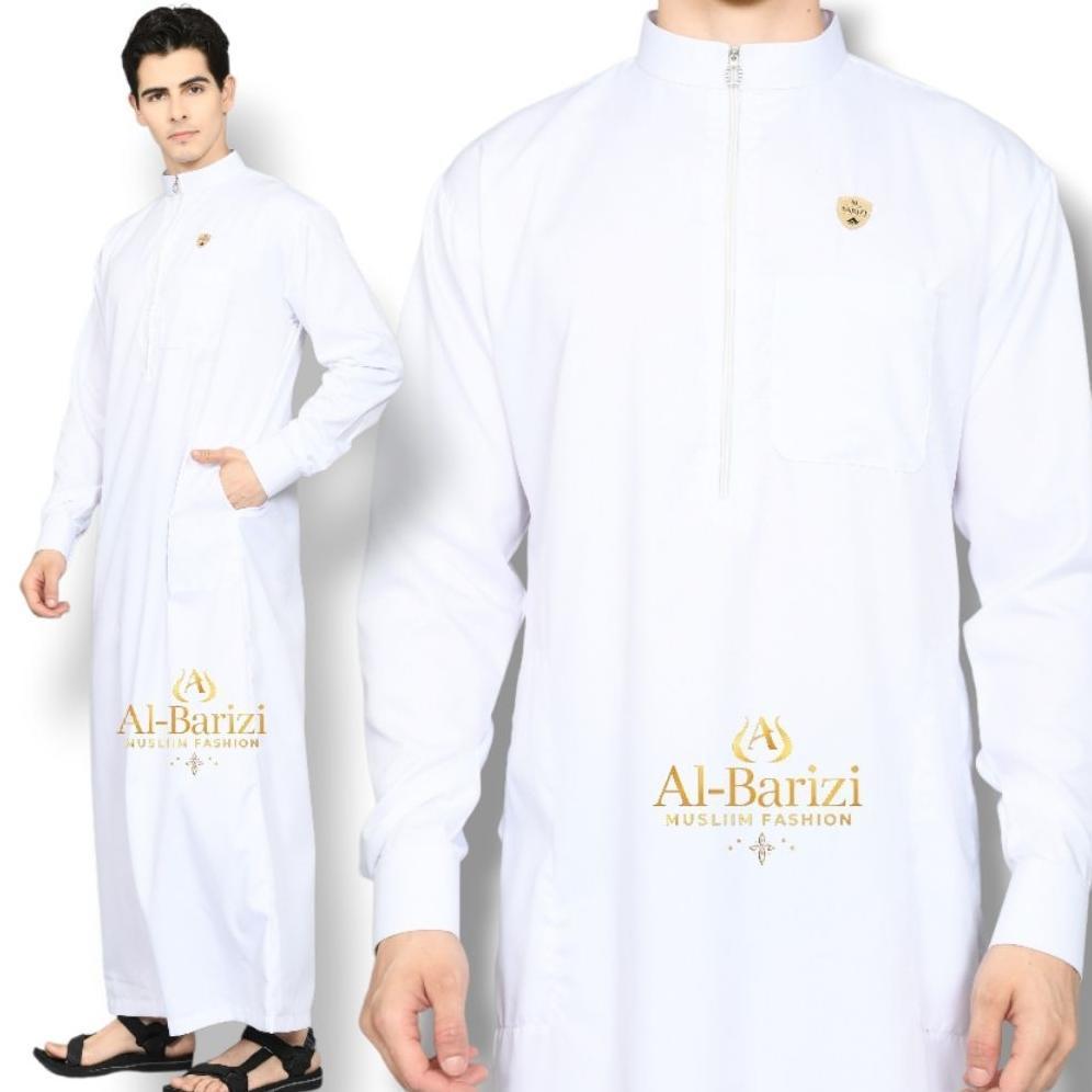 HOT jubah pria polos slimfit [AMMIR] model Lengan manset bahan kain katun toyyobo premium