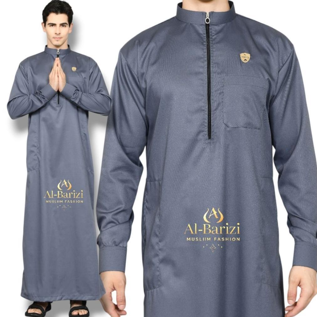 NEW PRODUCT jubah pria polos slimfit [AMMIR] model Lengan manset bahan kain katun toyyobo premium