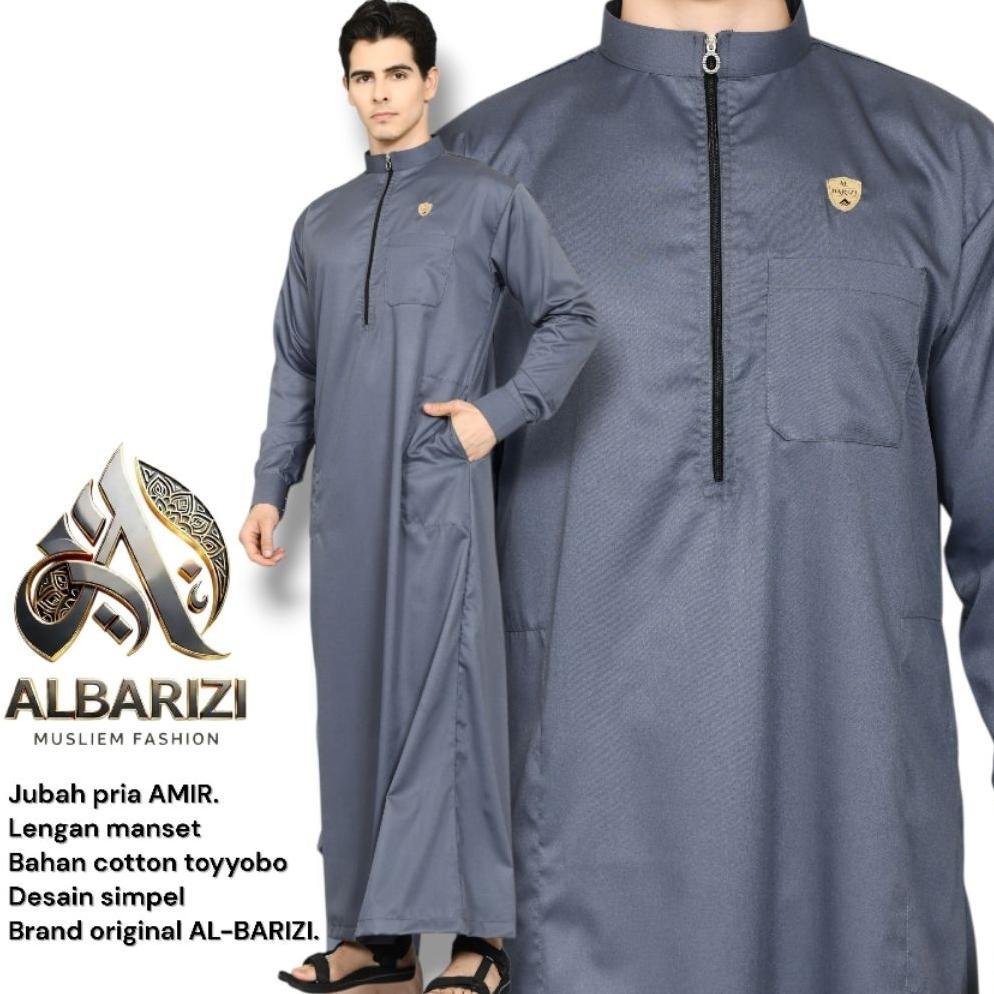 TERMURAH jubah pria polos slimfit [AMMIR] model Lengan manset bahan kain katun toyyobo premium