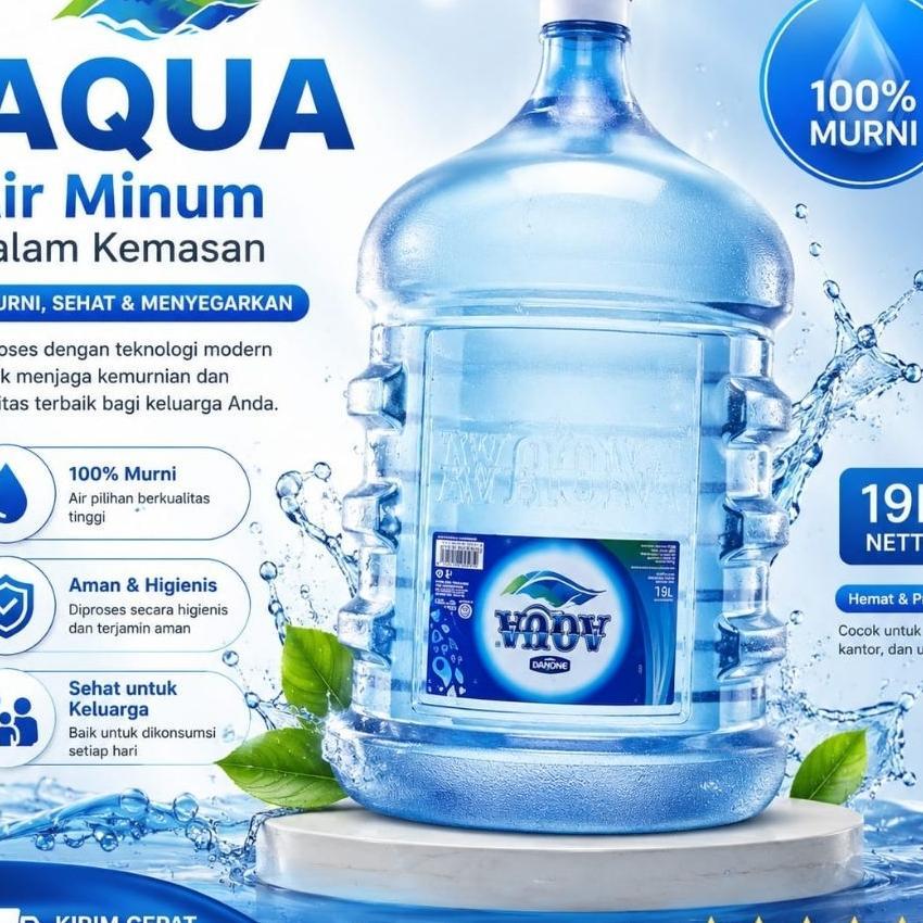 Galon Aqua 19 Liter + Isi