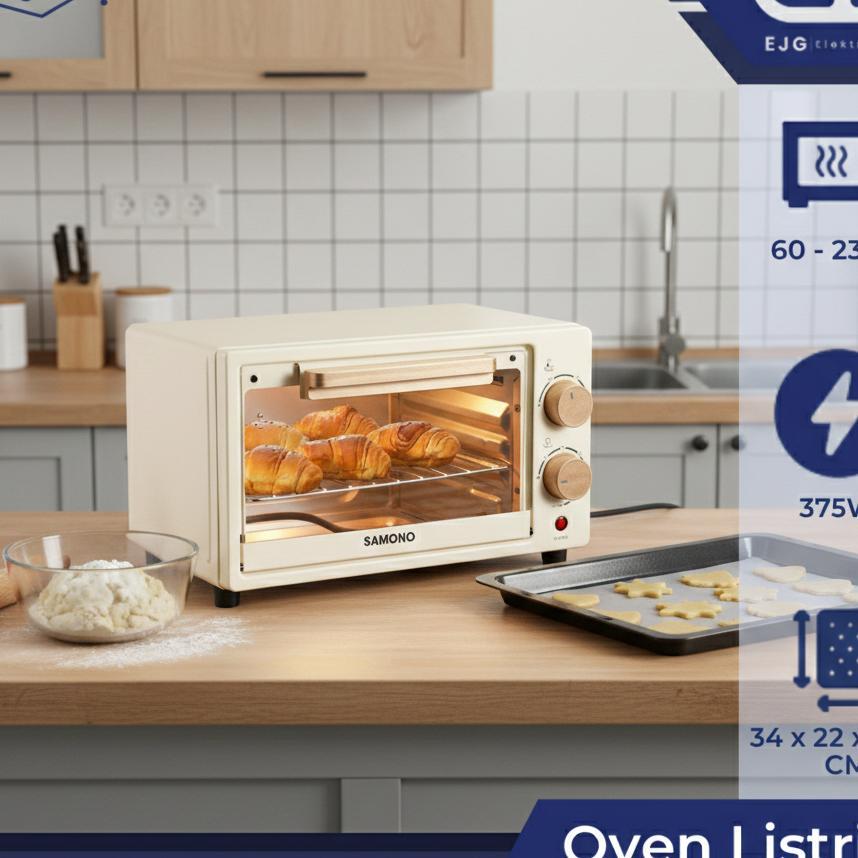Samono Oven Sw Eog12 Mini Oven Elektrik 12 Liter Sweog12