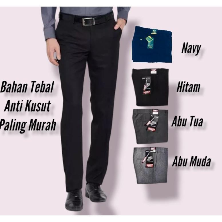 TERMURAH Celana Kerja Pria Formal SlimFit | Celana Formal Bahan Tebal