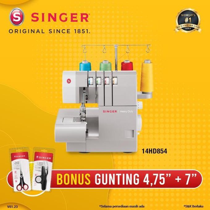 Terlaris Singer 14Hd854 Heavy Duty ( Mesin Obras Dan Neci )
