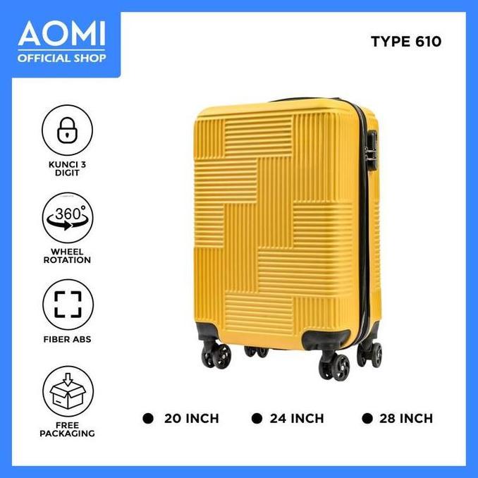 GRATIS ONGKIR - AOMI Koper Aomi Size 2 Inch Type 610 AO-804 Fiber ABS Aluminium 360 Wheel Kapasitas 