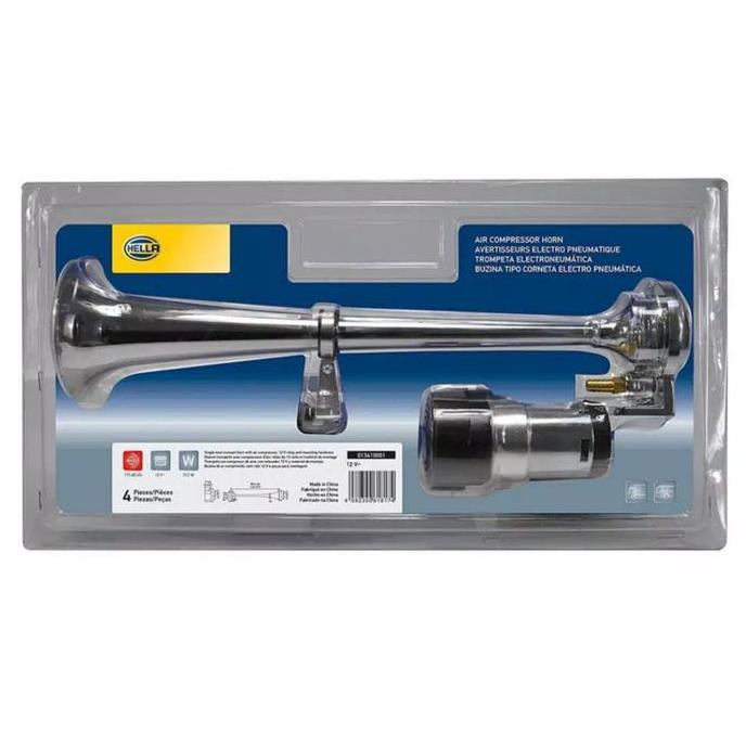 KLAKSON HELLA AIR HORN CHROME 1 TEROMPET 24V ELECTRIC ORINAL HELLA