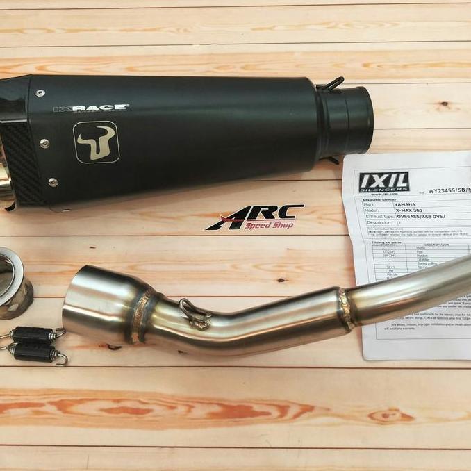 Knalpot Ixil IXrace Hexacone Black Xmax 250 Fullsystem Orinal Spain