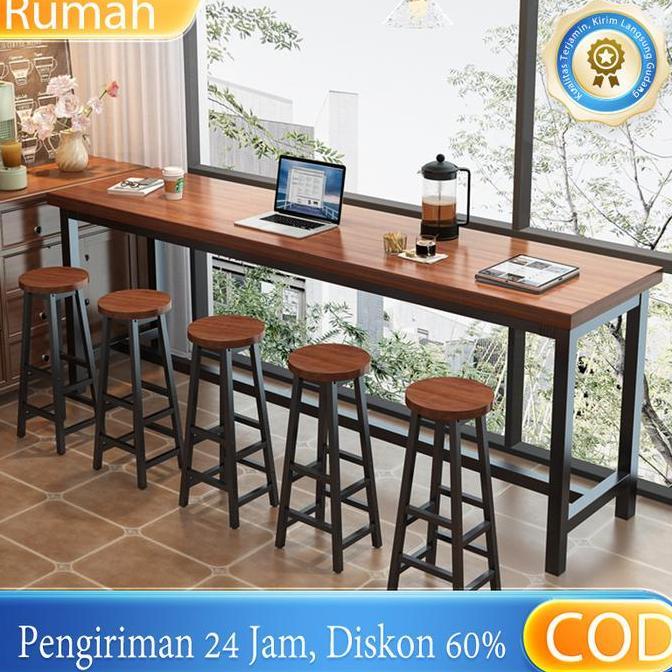 PROMO TERBATAS - Meja Bar Tinggi untuk Rumah Tamu, Teras Rumah Meja Sempit Dinding untuk Kedai Teh, 