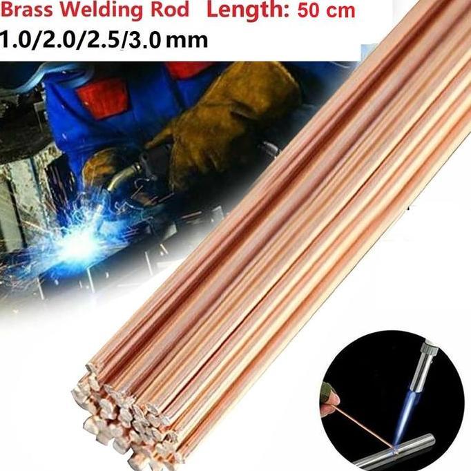 Promo 10Pcs Perak Las / Kawat Las Tembaga Suhu Rendah 1Mm 2Mm 2.5Mm 3Mm Welding Rod Kuningan Baja Co