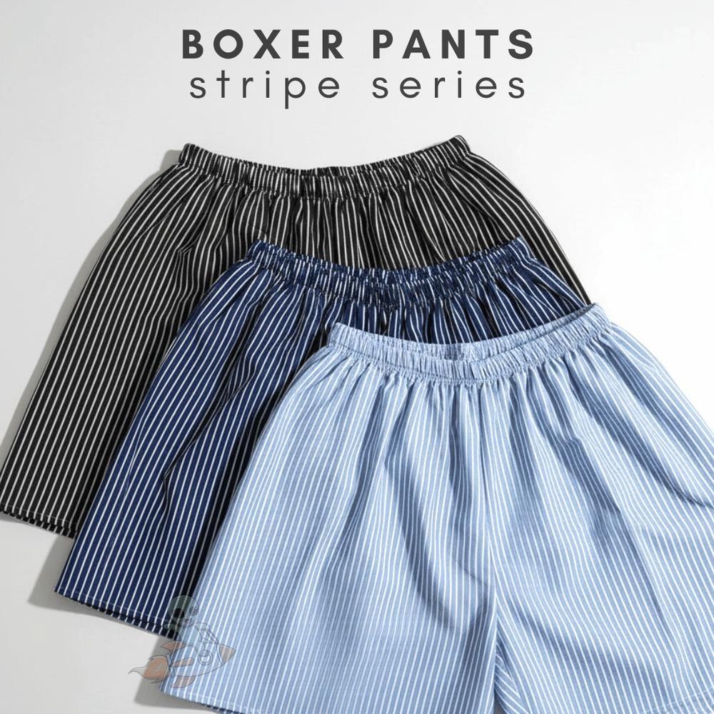 CELANA BOXER PRIA WANITA STRIPE | BOXER MOTIF GARIS | BOXER PREMIUM | CELANA PENDEK | BOXER UNISEX
