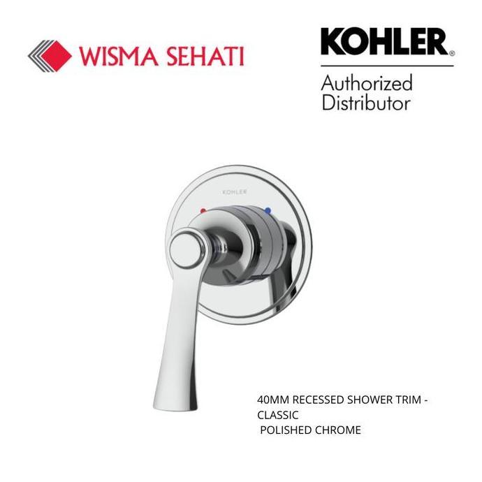 KOHLER 40MM RECESSED SHOWER TRIM - CLASSIC 26481T-4-CP POLISHED CHROME