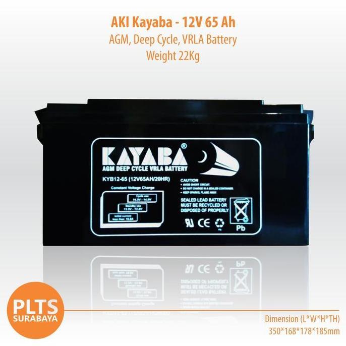 AKI vrla 12V 65Ah kayaba kering ups