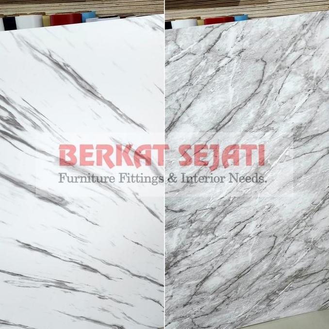 Newlict- Decosheet Marmer Putih / Marble Taco Pvc Sheet Decosit Tacon Tacosheet Pelapis Furniture Al