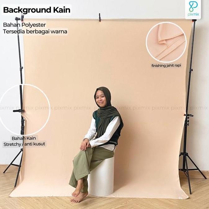 Newlict- Background Foto Studio Polos / Background Foto Kain - .4 X Meter