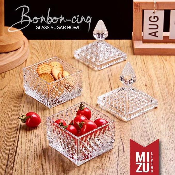 haryanticuan- MIZU BONBON-CINQ Glass Sugar Bowl Glass Jar Sugar Jar Toples Kaca Kecil Toples Cemilan