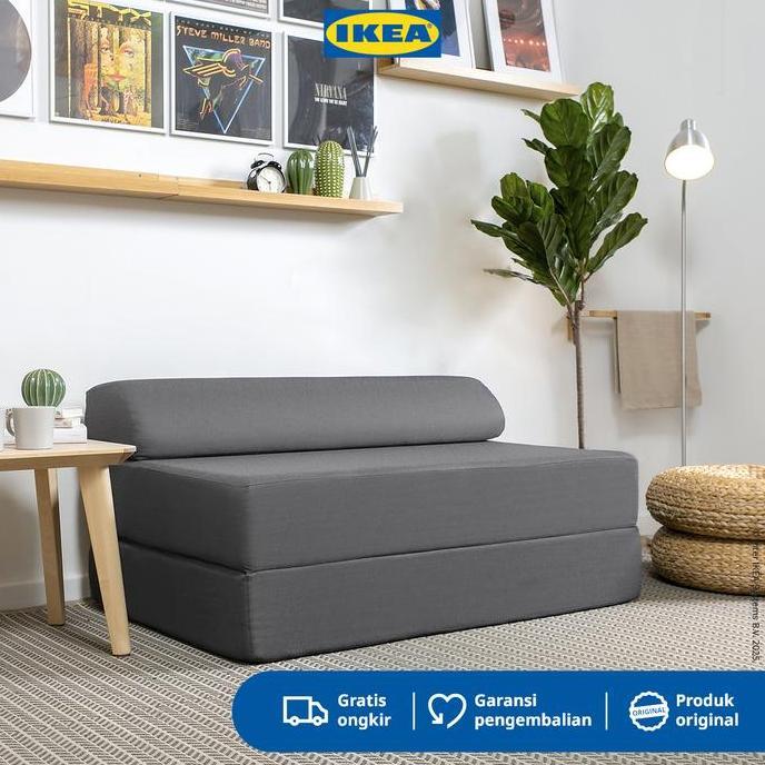 IKEA NYKIL Sofa bed Abu-Abu Tua 2 Dudukan Furniture