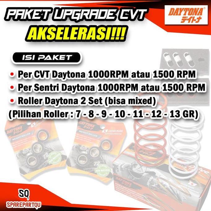 PAKET UPGRADE CVT GENIO BEAT DELUXE SCOOPY ESP 2020 UP DAYTONA RACING - PAKET AKSELERASI CVT