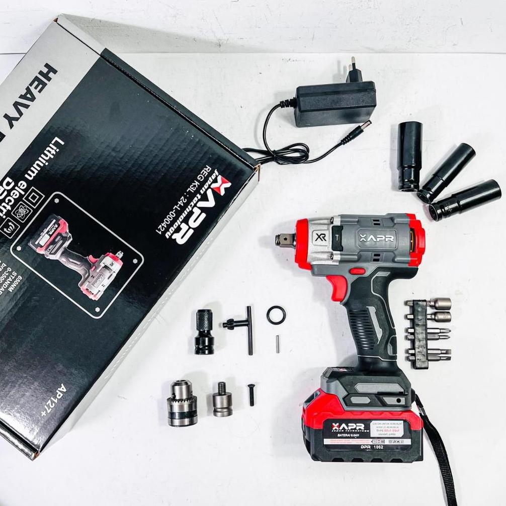 APR AP127+ Impact Wrench Brushless Mesin Bor Pembuka Baut 650NM Garansi APR CVT Roda Mobil Motor