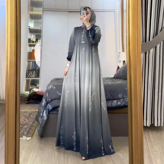 CUCI GUDANG Maharanie - Wenda Gamis Set Hijab Ceruty Full Furing Wanita Free Hijab Kekinian Terbaru 