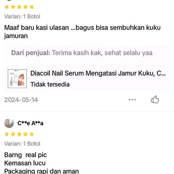 Nail- Diacoil Nail Serum  | Jamur Kuku | Kuku Rusak | Vitamin Kuku 20Ml