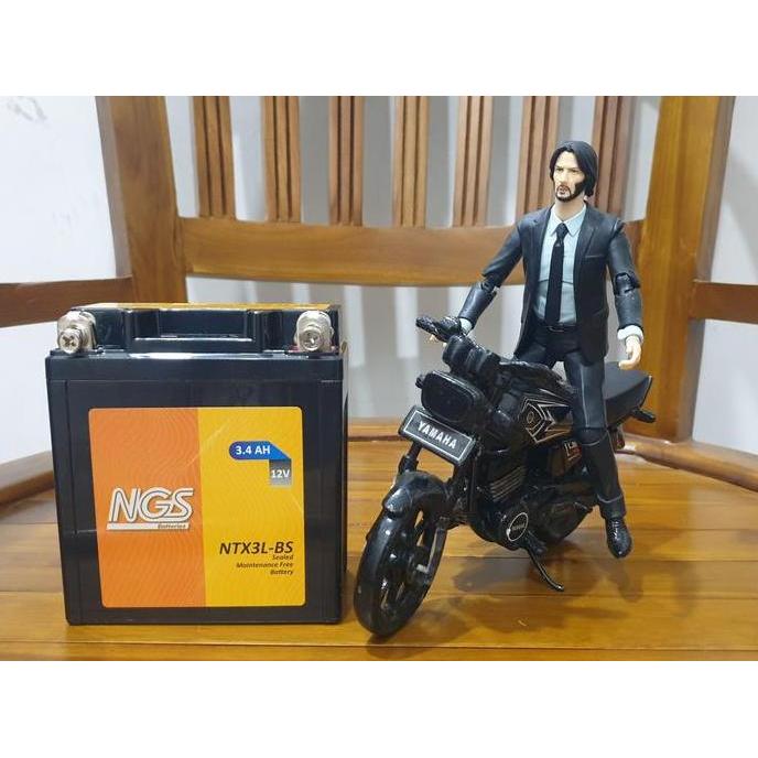 AKI GEL GM3-3B / MTX3L / NTX3L-BS / YTX3L-BS 3.4AH MOTOR YAMAHA RX KING, HONDA NSR 150, KAWASAKI NIN