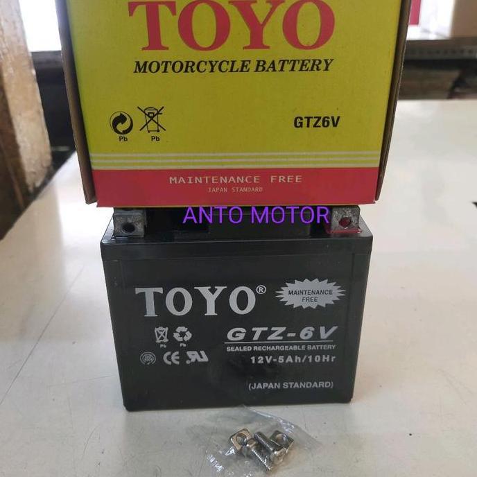 AKI TOYO GTZ6V 12V-5A/10HR ASLI TOYO FORSALE