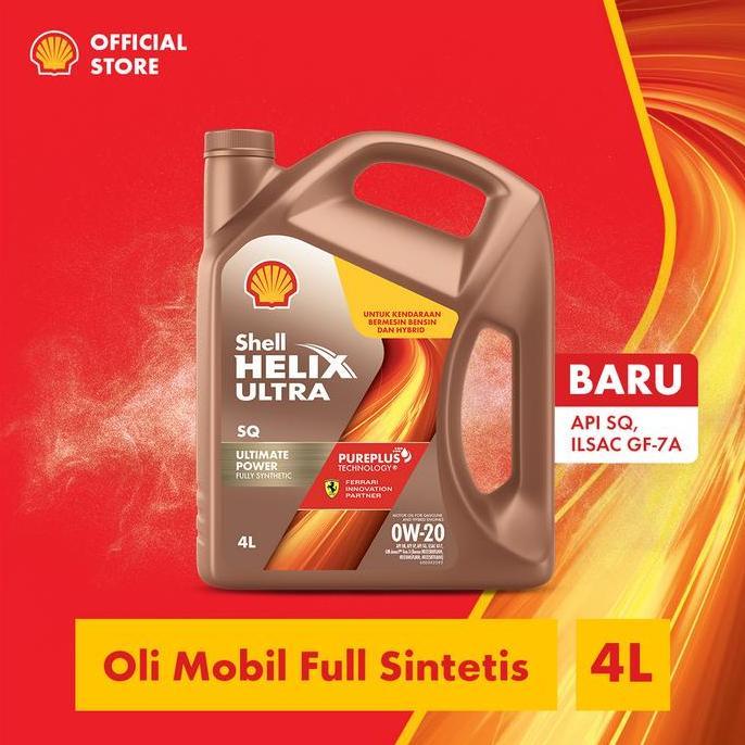 Oil- New- Oli Mesin Mobil Shell Helix Ultra Sq 0W - 20 (4L)