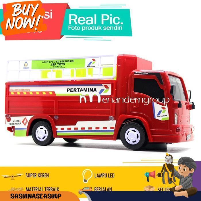 Manan Mobil Mobilan Truk Oleng Truk Besar Klakson Mania Engkel Angkut Gas Pertamini Berjalan Bersuar