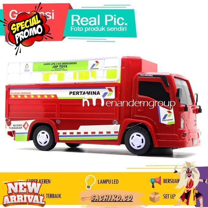 Manan Mobil Mobilan Truk Oleng Truk Besar Klakson Mania Engkel Angkut Gas Pertamini Berjalan Bersuar